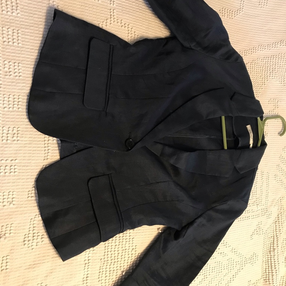 Anthropologie linen blazer